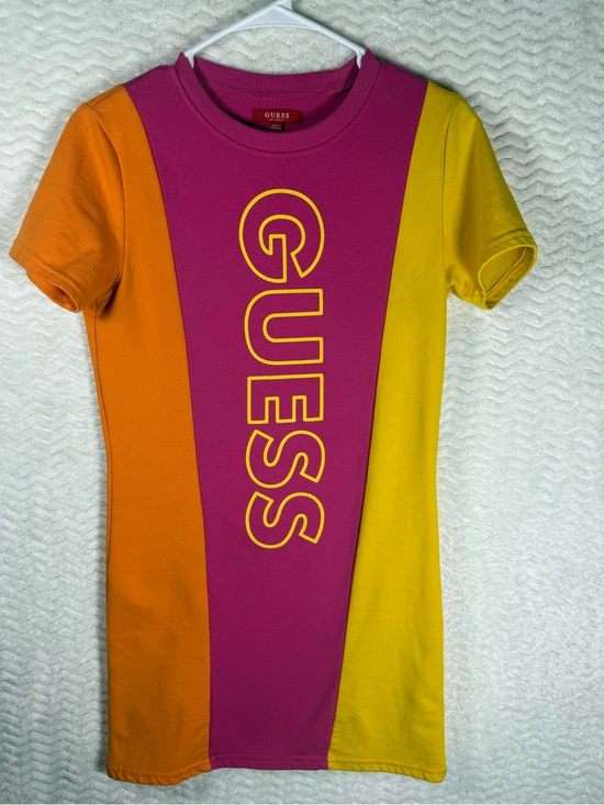 Guess Dresses & Skirts - GUESS Colorblock Pink Orange Yellow Logo Dress